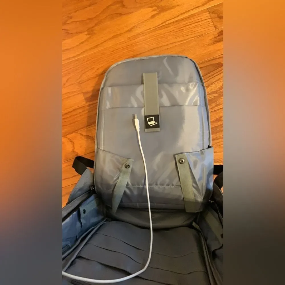 SLOTRA heavy duty laptop gray/black backpack